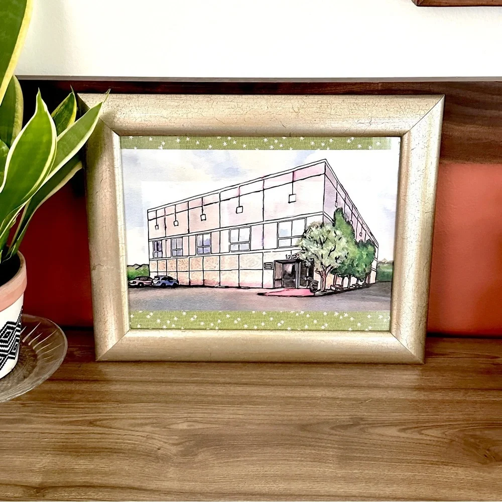 The Office TV Show Office Building Dwight Pam Michael Canvas Art Print Framed